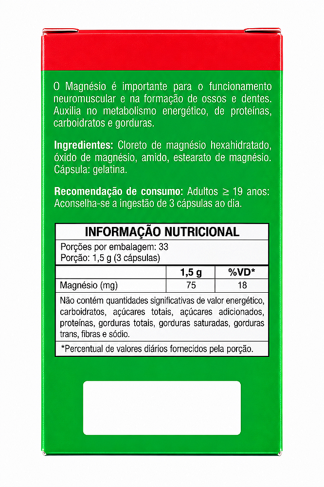 Cloreto de Magnesio P.A 100 capsulas Medinal