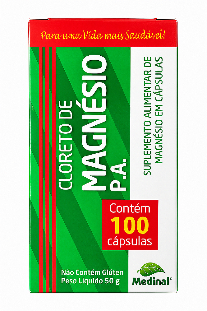 Cloreto de Magnesio P.A 100 capsulas Medinal