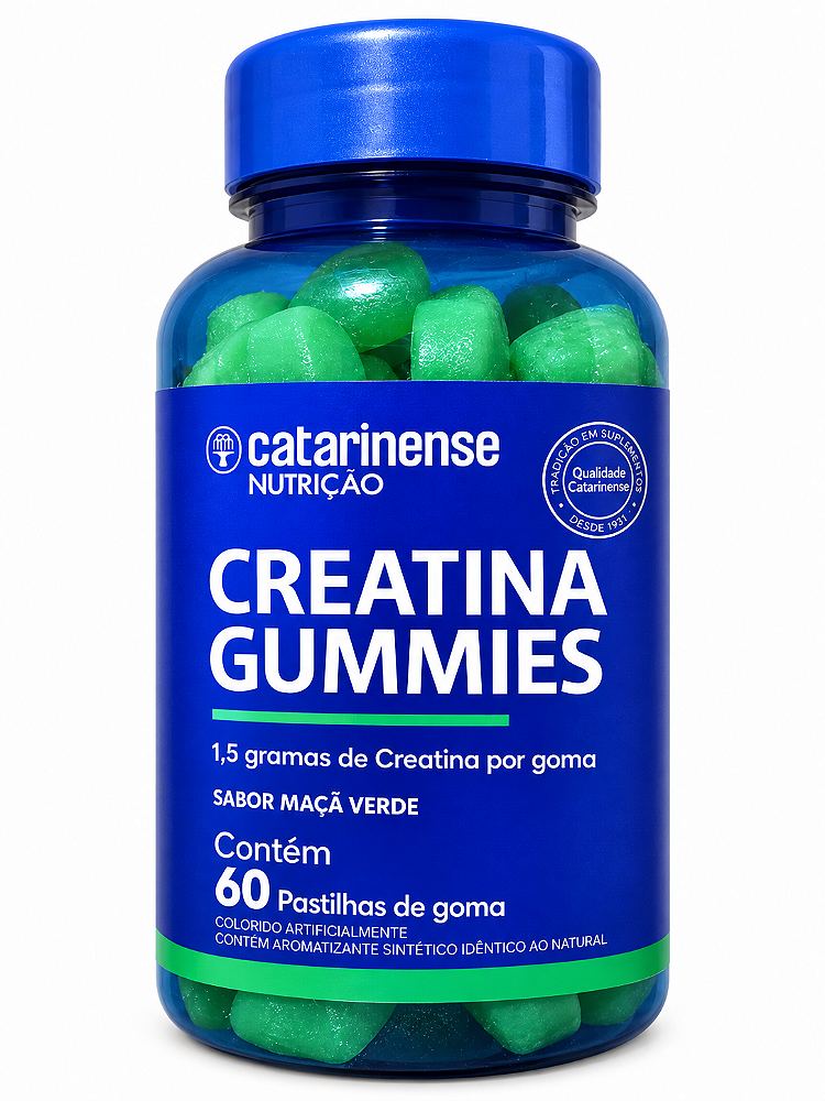 Creatina Gummies Catarinense Maçã Verde 60 Gomas 1,5g por Unidade
