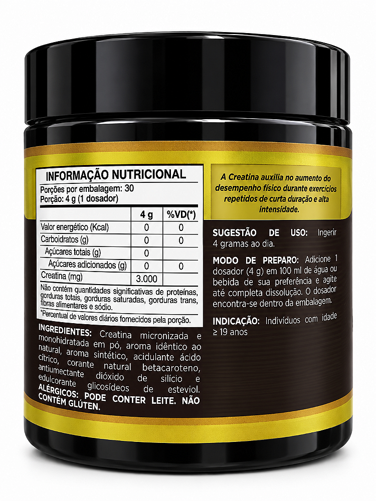 Creatina Monohidratada 120g Abacaxi com Limão HerboLab