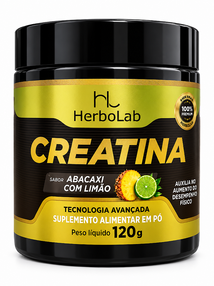 Creatina Monohidratada 120g Abacaxi com Limão HerboLab