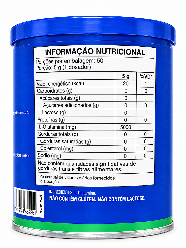 Glutamina 100% Pura Catarinense Nutrição 250g Sabor Neutro