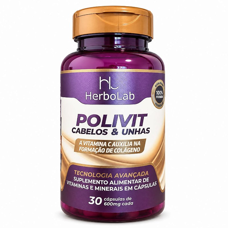 Polivit Cabelos & Unhas HerboLab 60 capsulas