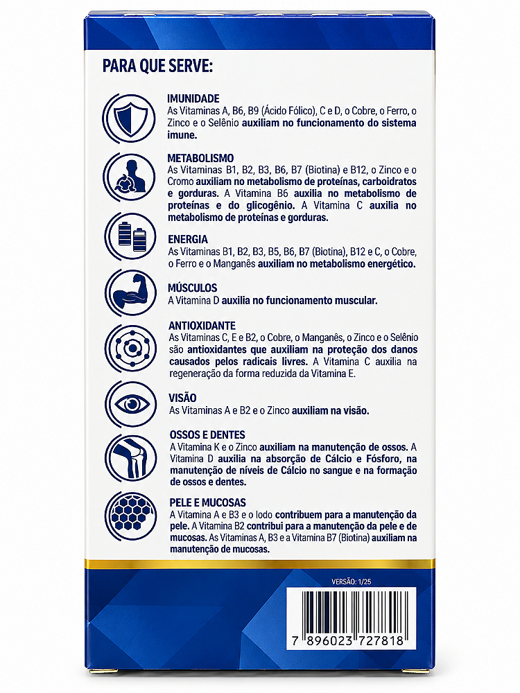 Polivitamínico Homem Catarinense Nutrição Multi 60 Cápsulas