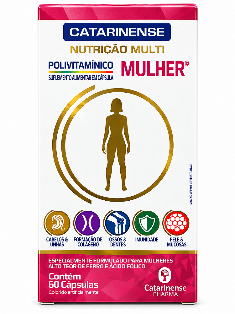 Polivitamínico Mulher Catarinense Nutrição Multi 60 Cápsulas