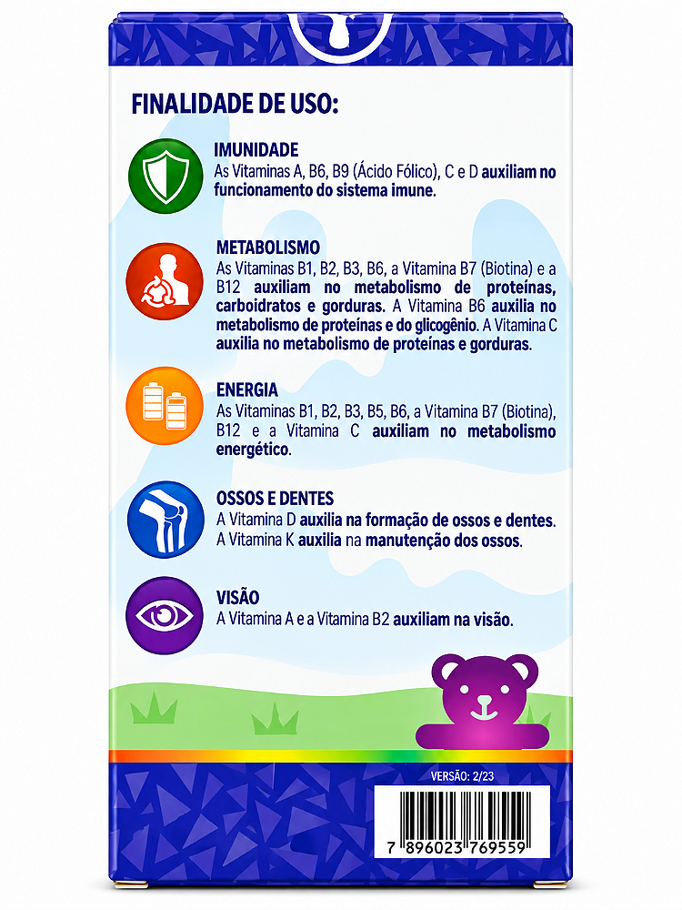 Polivitamínico Infantil Gummies Kids Catarinense 30 Gomas