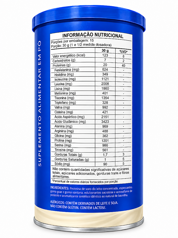 Whey Protein Concentrado Catarinense Baunilha Cremoso 450g