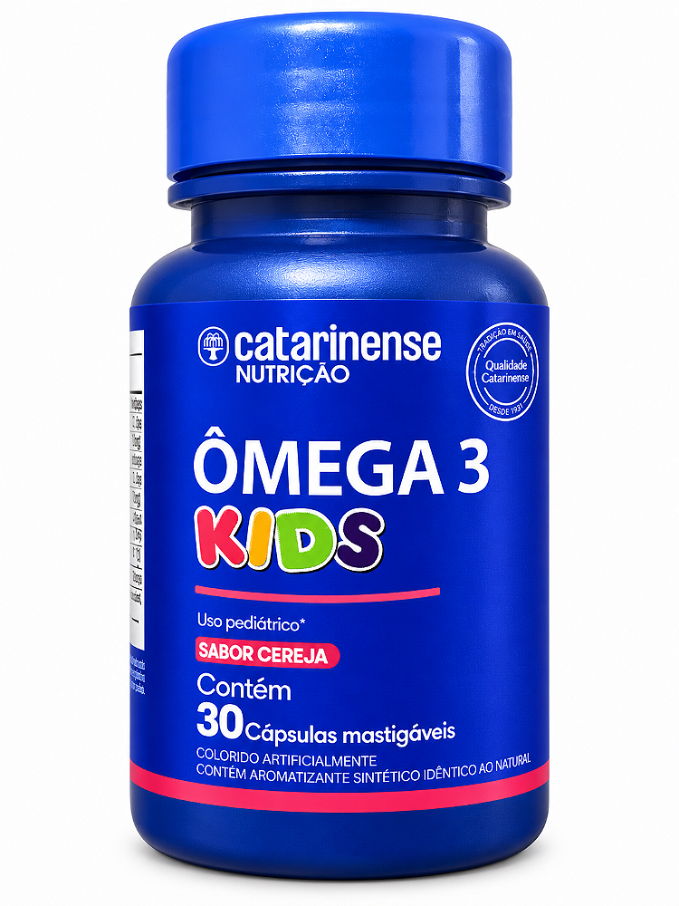 Omega 3 Infantil Kids Mastigável Criança Dha - Sabor Cereja Cereja