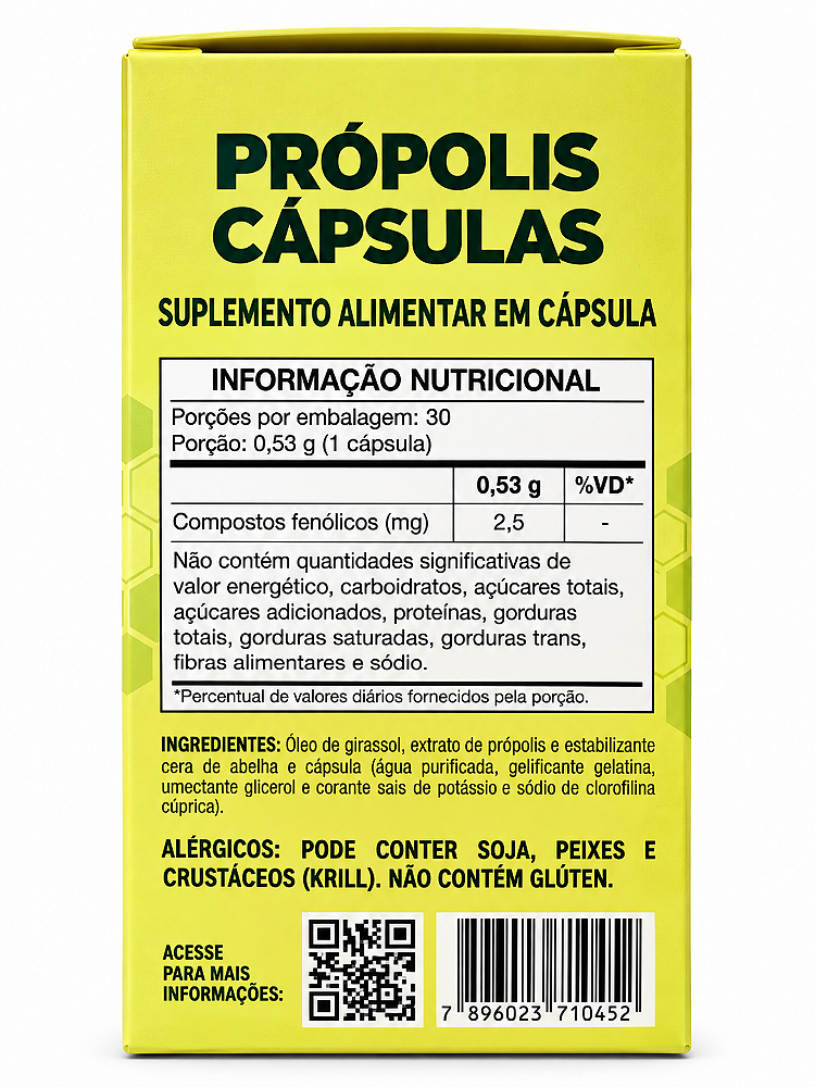 Própolis Verde Melagrião Catarinense 30 Cápsulas Extrato