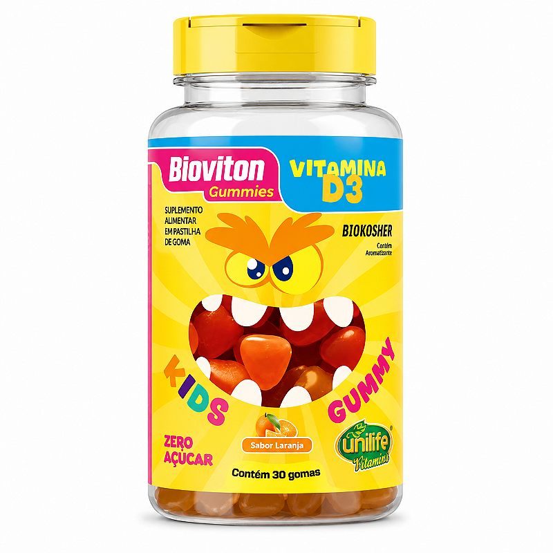 Vitamina D3 Infantil Bioviton Gummies Kids Unilife 30 Gomas