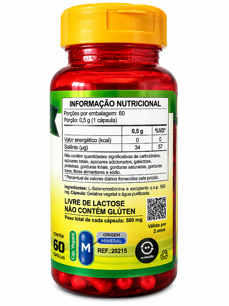 Selênio Quelato Se 34mcg Unilife Vitamins 60 Cápsulas Vegano