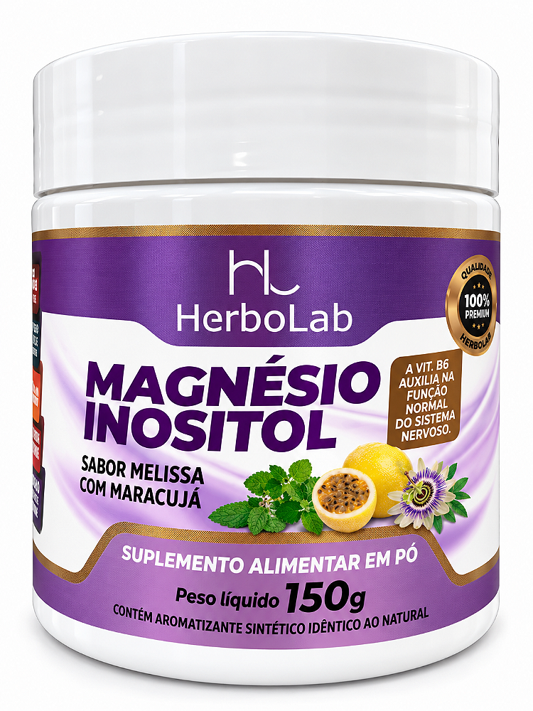 Magnésio Inositol HerboLab Melissa Maracujá 150g Vitamina B6