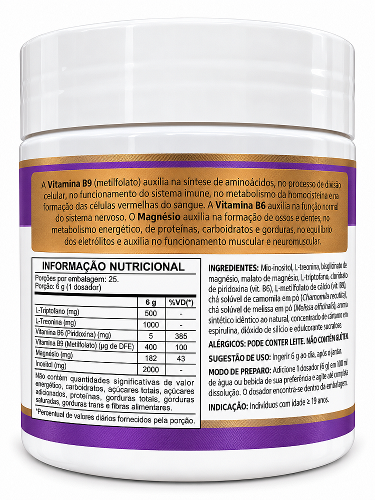 Magnésio Inositol HerboLab Melissa Maracujá 150g Vitamina B6