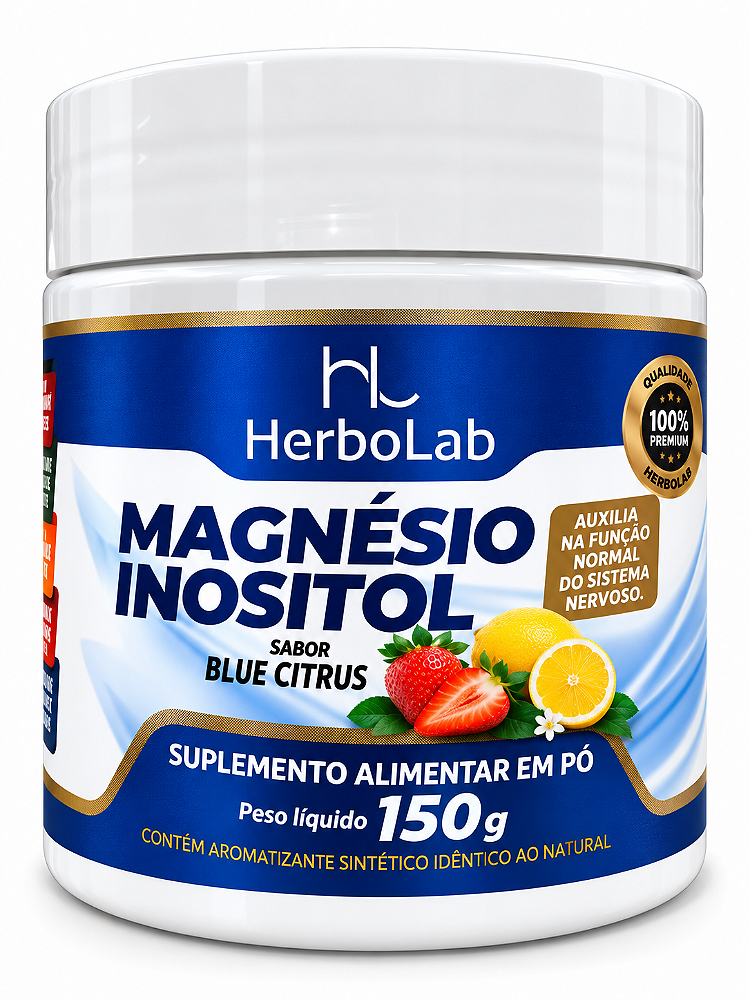 Magnésio Inositol HerboLab Blue Citrus 150g Vitamina B6