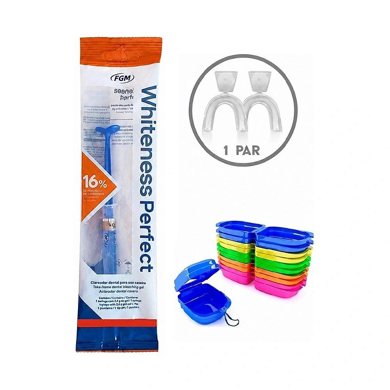 Clareador Dental Whiteness Perfect 16% - 1 Seringa + Moldeira