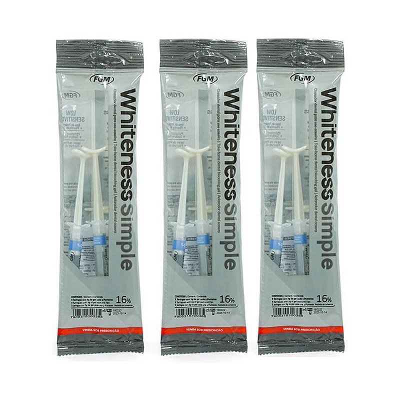 Clareador Whiteness Simple 16% - FGM - 9 Unidades