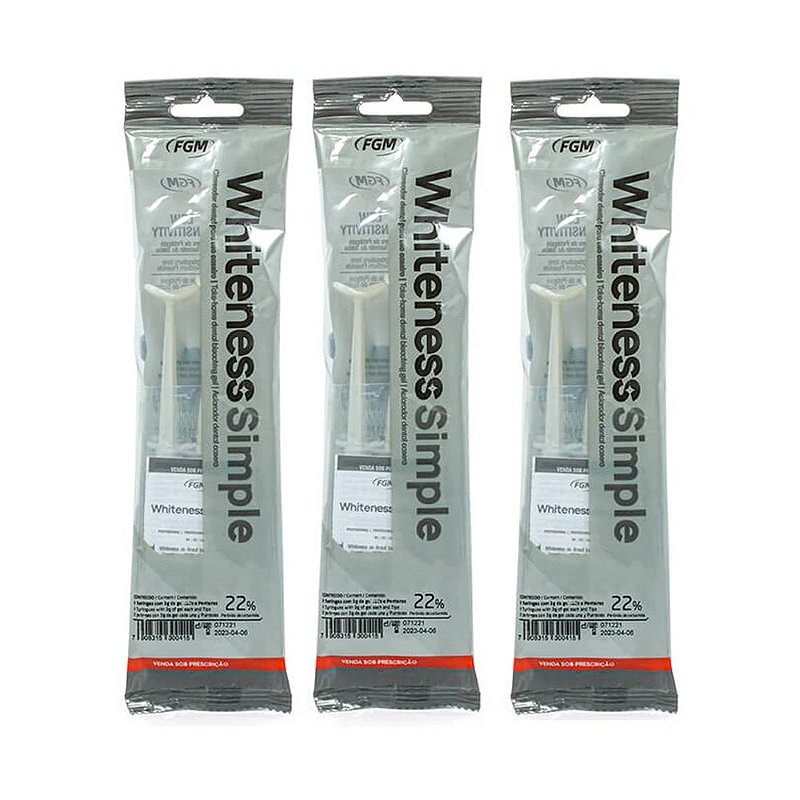 Clareador Whiteness Simple 22% - FGM - 9 Unidades
