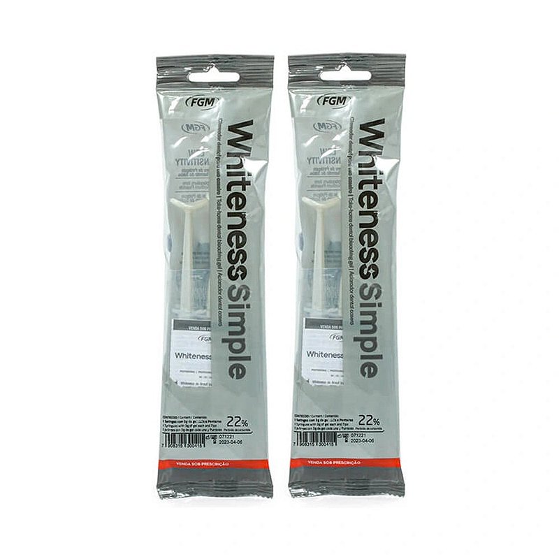 Clareador Whiteness Simple 22% - FGM - 6 Unidades
