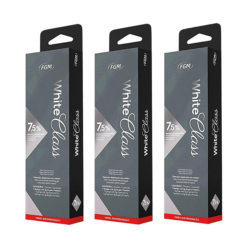 Clareador Dental White Class 7,5% - 3 Unidades