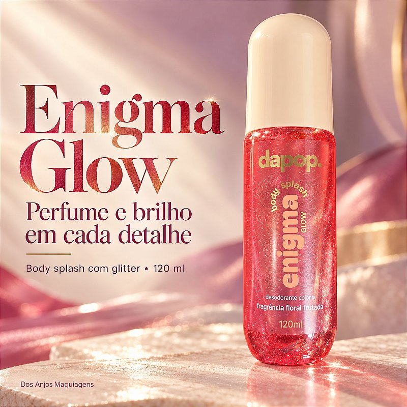 Body Splash Dapop Enigma Glow com Glitter Floral Frutado 120 ml