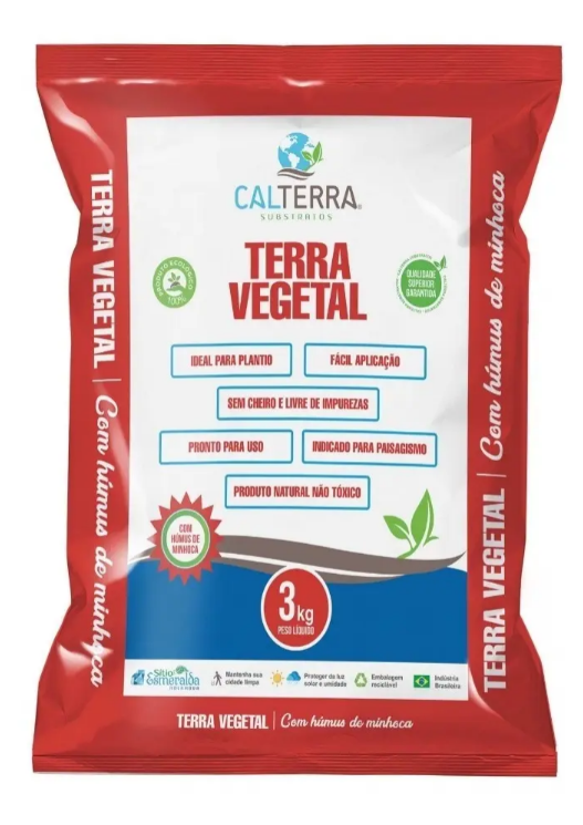 Terra Vegetal com Húmus de Minhoca Calterra — 3 kg