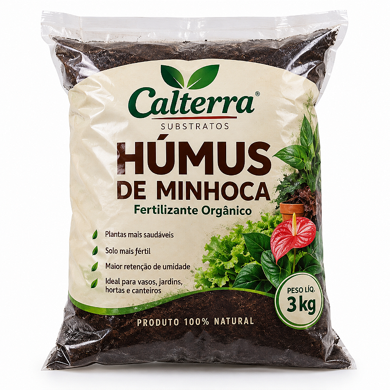 Húmus de Minhoca Calterra — 3 kg