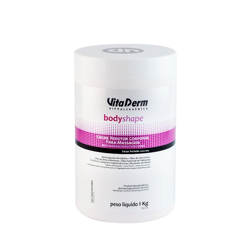 Creme Redutor Corporal Para Massagem Body Shape 1kg