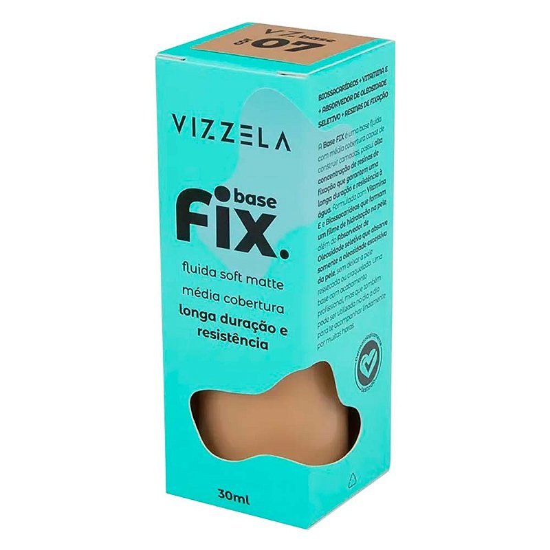 Base Líquida Fix - Cor 07 - Vizzela