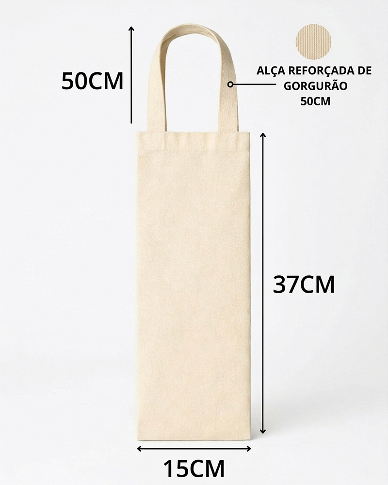 Ecobag Vinho Lisa 15x50cm