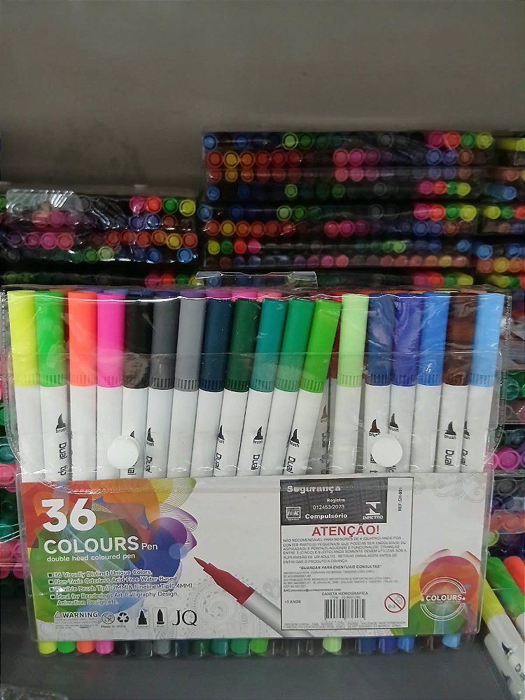 Kit Canetinhas Duplas 36 Unidades