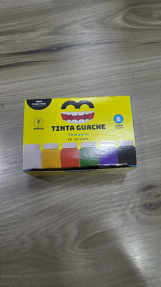 Tinta Guache 6 Cores Primárias