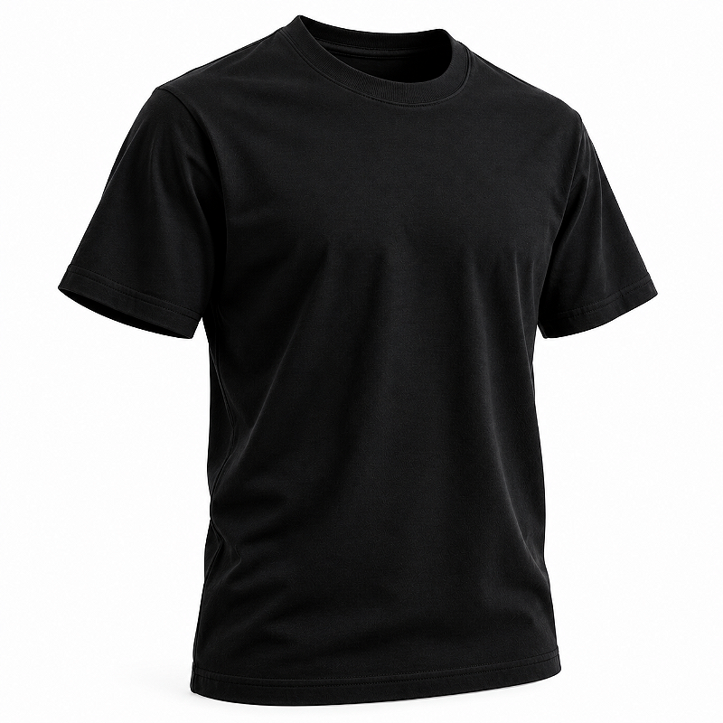 Camiseta Básica Malha Peruana Preta