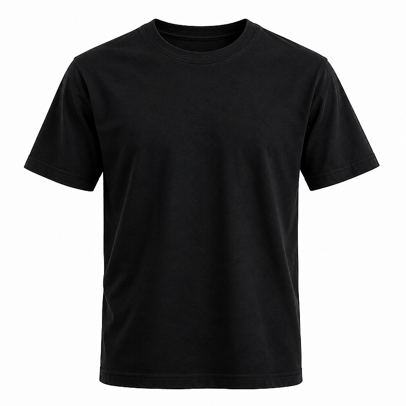Camiseta Básica Malha Peruana Preta