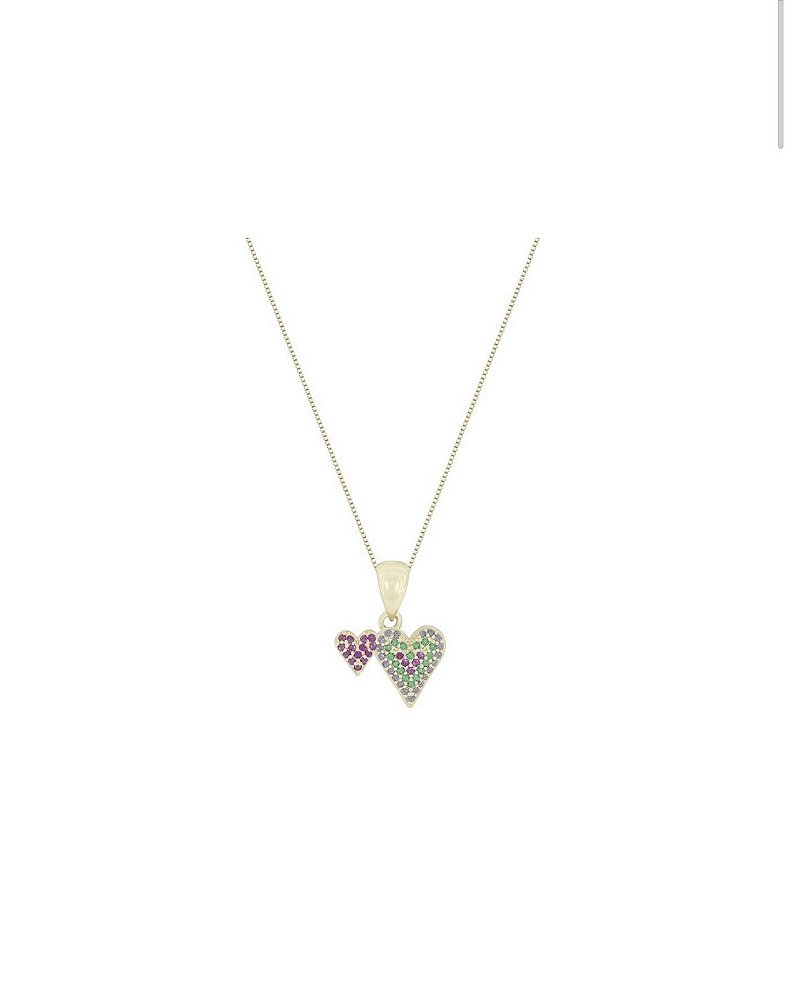 Gargantilha Ouro 18k com Zircônias Coloridas