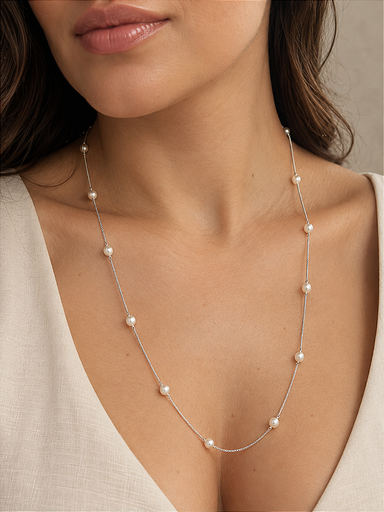 Choker Ródio com Mini Pérolas Ava Milano