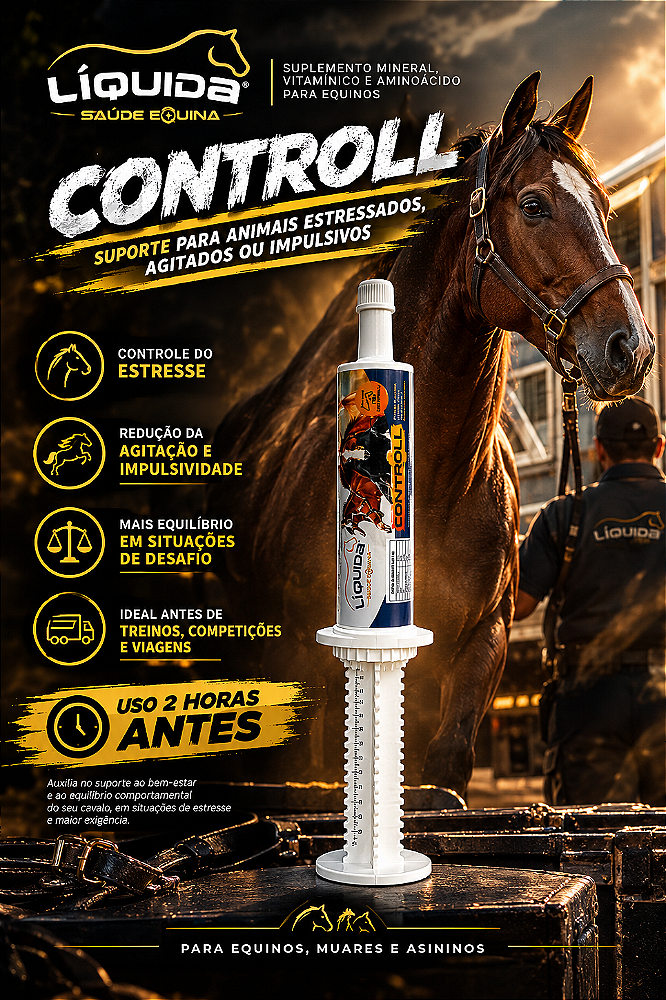 Pasta Controll Liquida Equinos — Suporte ao Equilíbrio e Controle Comportamental de Cavalos Ansiosos