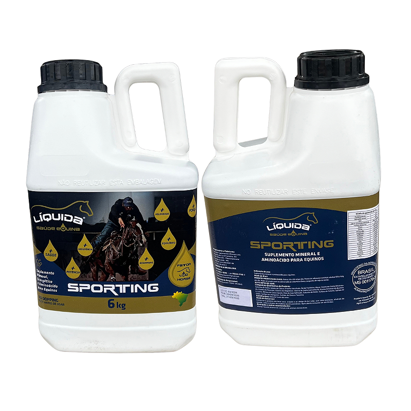 Sporting Liquida Equinos 6 kg — Suplemento Nutricional para Cavalos de Manejo e Manutenção
