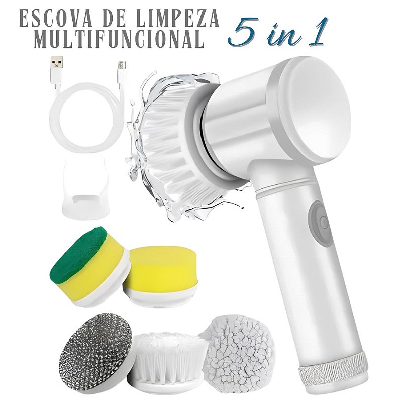 Escova de limpeza multifuncional 5 em 1