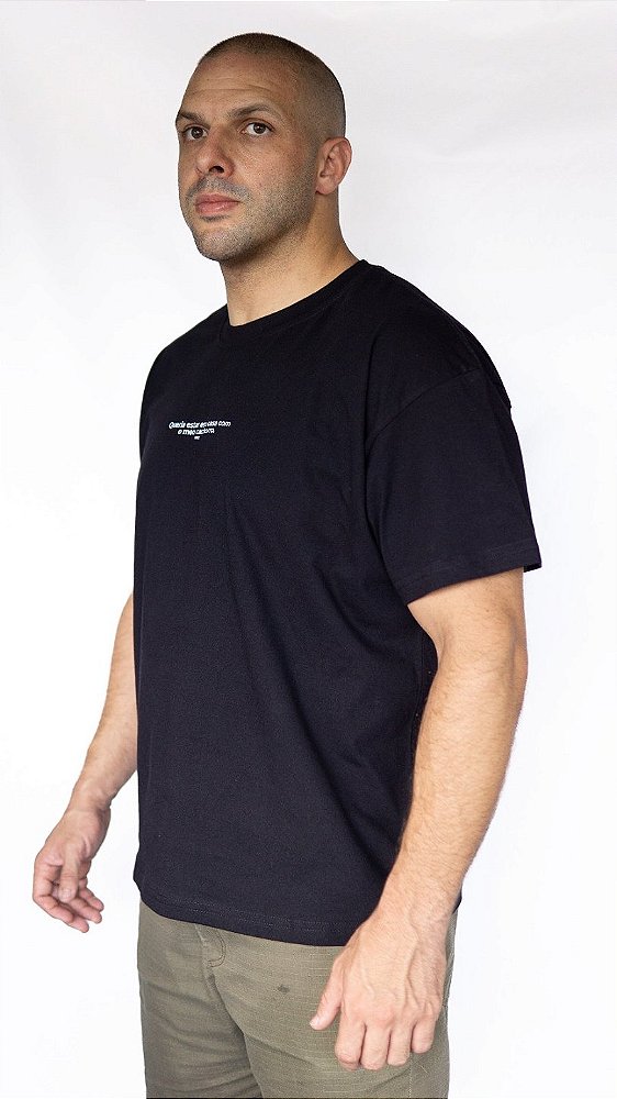Camiseta Oversized - Queria estar em casa com o meu cachorro