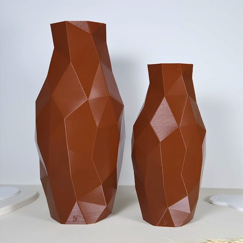 Vaso Decorativo Diamant - Kit com 2 Vasos | Sala Quarto Aparador Mesa Estante