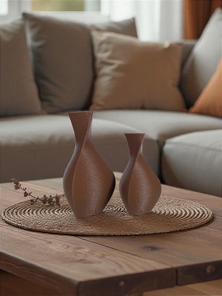 Vaso Decorativo Acqua - Kit com 2 Vasos | Decoração Moderna para Sala, Quarto Aparador
