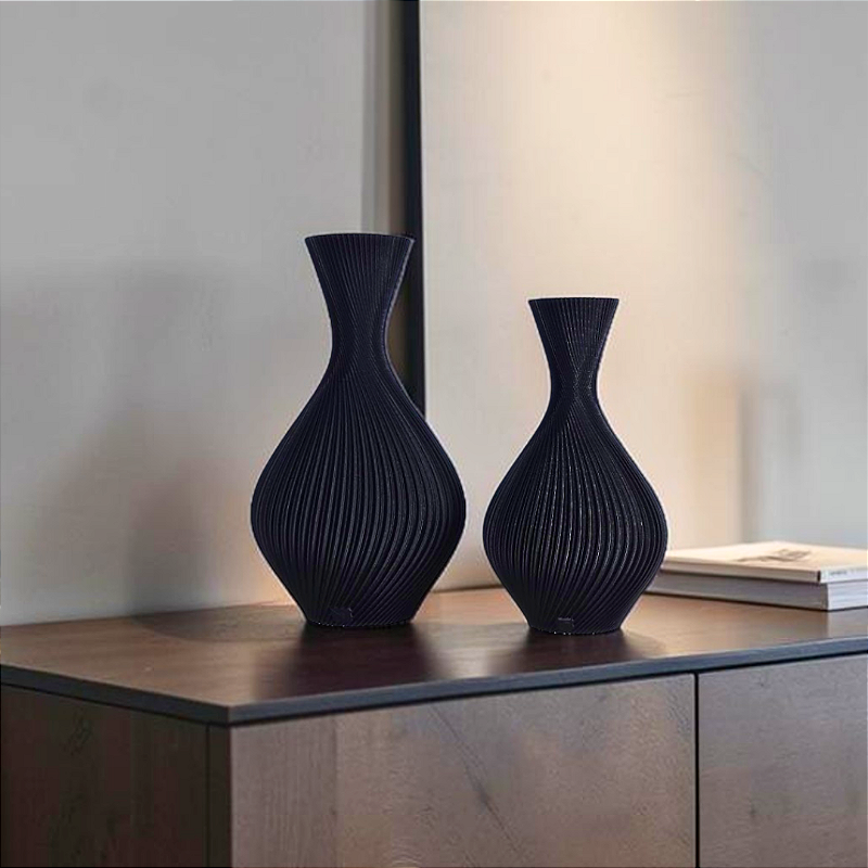 Vaso Decorativo Duna - Kit com 2 Vasos | Decoração Moderna Sala Quarto Aparador