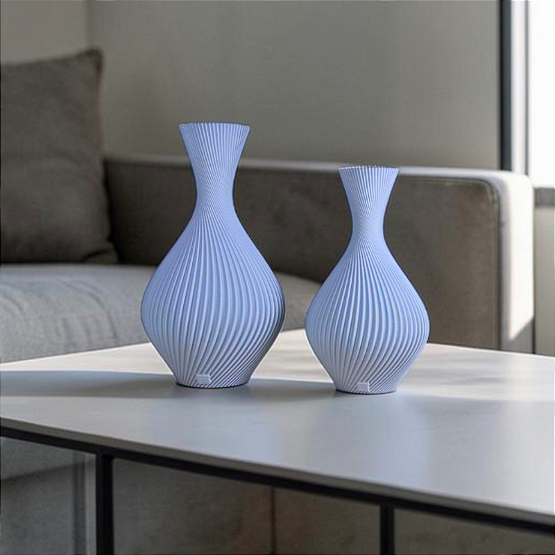 Vaso Decorativo Duna - Kit com 2 Vasos | Decoração Moderna Sala Quarto Aparador