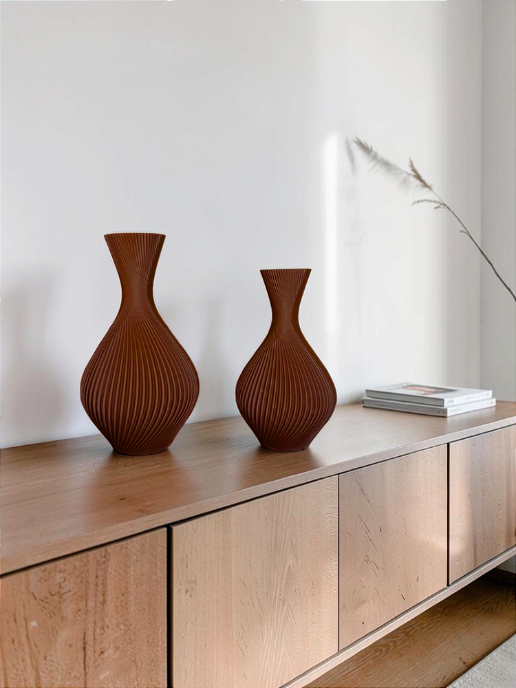 Vaso Decorativo Duna - Kit com 2 Vasos | Decoração Moderna Sala Quarto Aparador