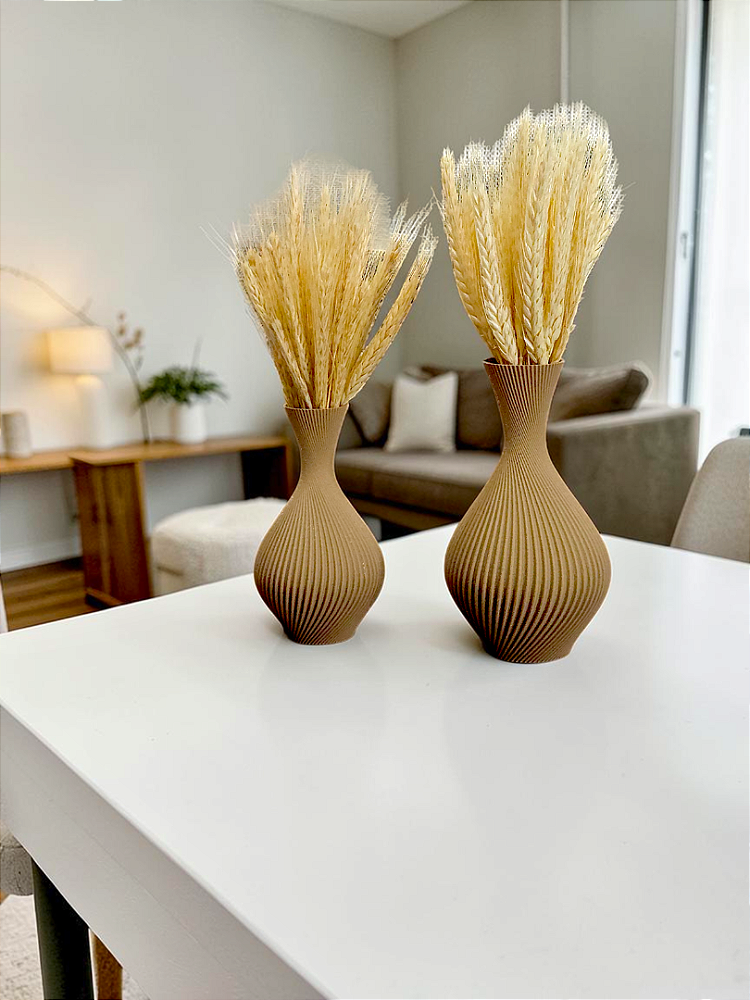 Vaso Decorativo Duna - Kit com 2 Vasos | Decoração Moderna Sala Quarto Aparador