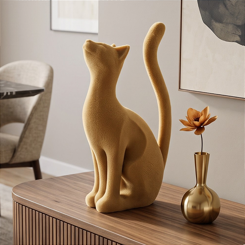 Escultura Decorativa Gato
