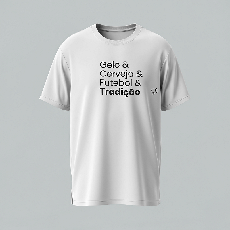 Camiseta Gelo & Cerveja & Futebol & Tradição