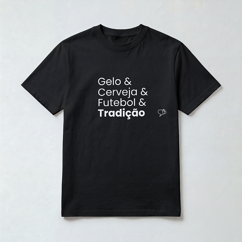 Camiseta Gelo & Cerveja & Futebol & Tradição