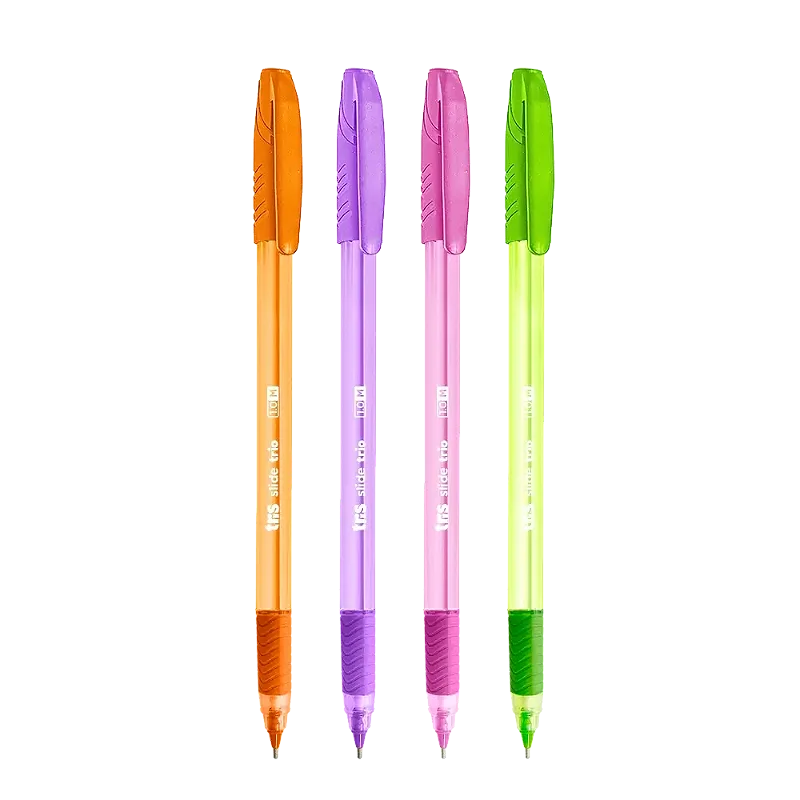 Caneta Esferográfica Tris Colormix Poá 4 Cores 1,0 mm