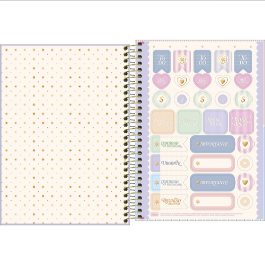 Caderno Espiral Capa Dura Tilibra Linea 1/4 - 80 Folhas